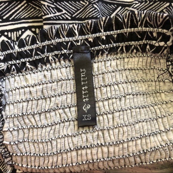 Tribal Print Strapless Peplum Top - Picture 3 of 3